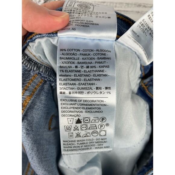 Levi’s Premium Wedgie Straight Jeans size 29 29x28 Stretch High Rise Button Fly - Picture 10 of 11